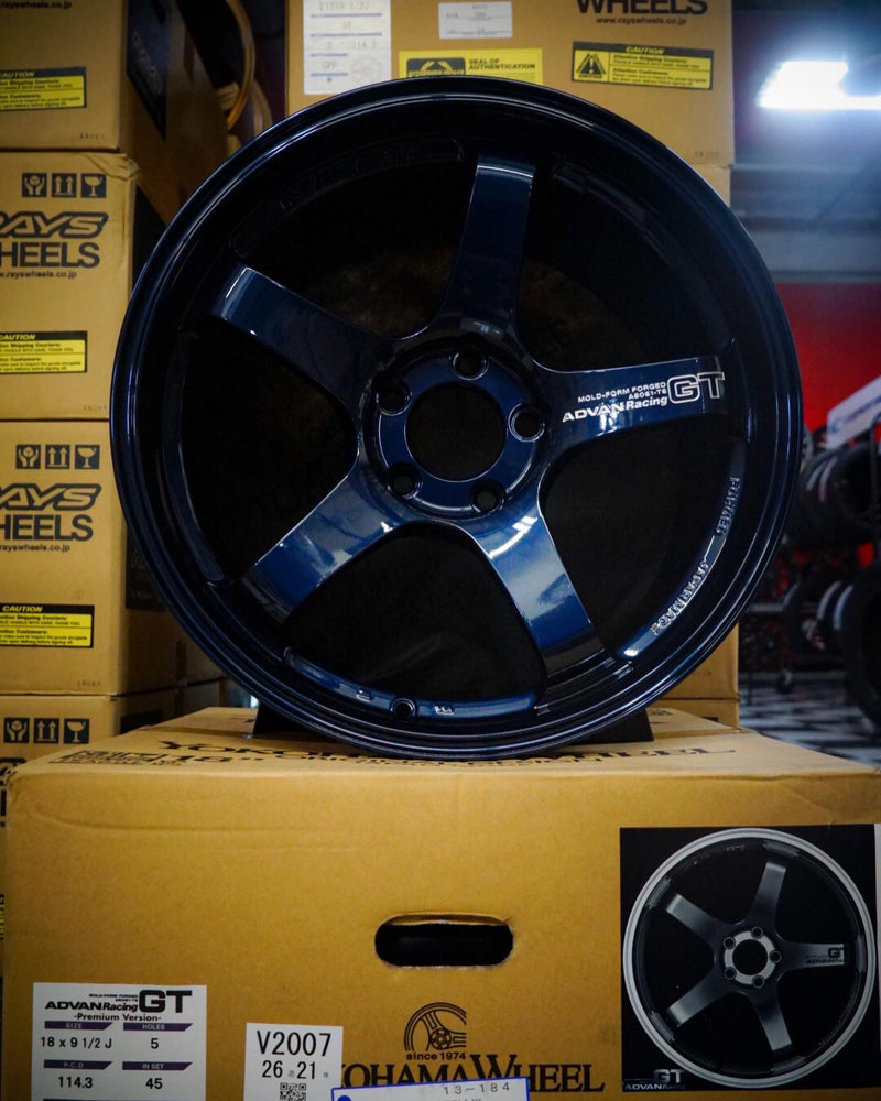 GT Premium Racing Titanium Blue 18x9.5 +45 5x114.3 (Set of 4)
