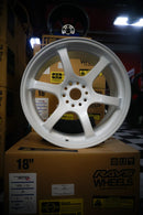 57DR Ceramic Pearl White 18x9.5 +38 5x114.3 (set of 4)