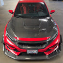 J's Racing Type-V Aero Hood (FRP/CFRP) - 2017+ Honda Civic Type R