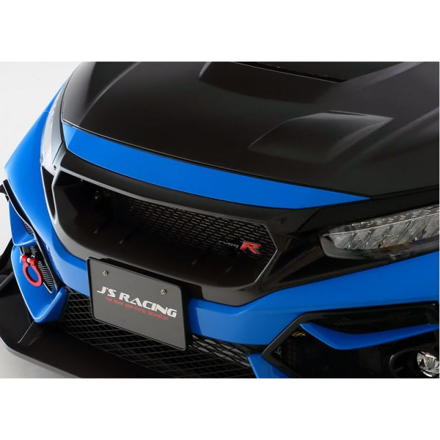 J's Racing Front Sports Grill (Carbon) - Honda Civic Type R FK8 17-21