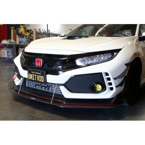 Honda Civic Type R Front Bumper Canards 2017-Up